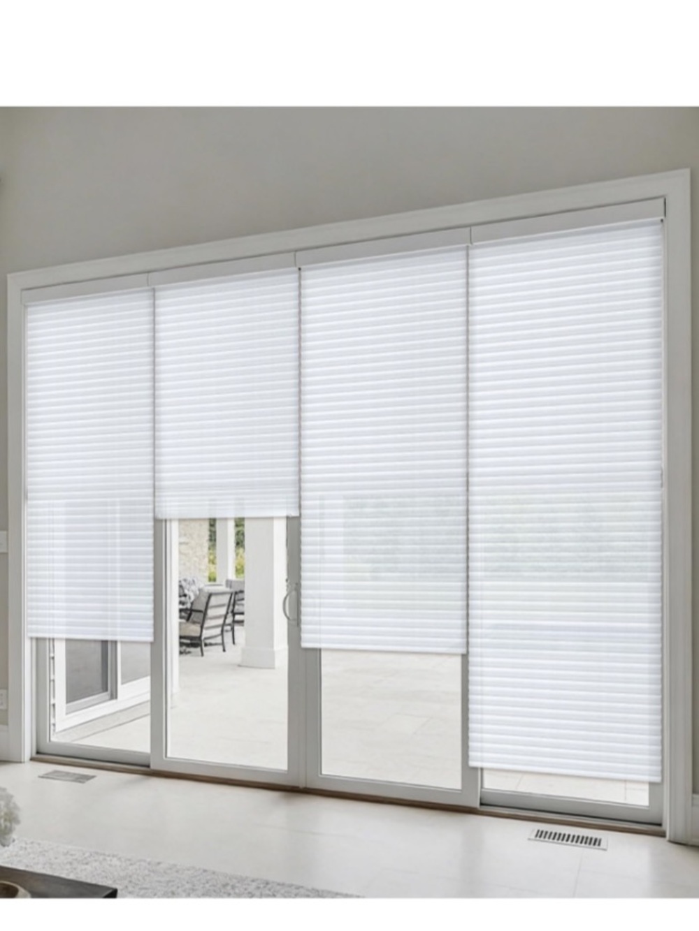 WHITE Temporary Blinds Self-Adhesive 35”W 110”L (6-Count)